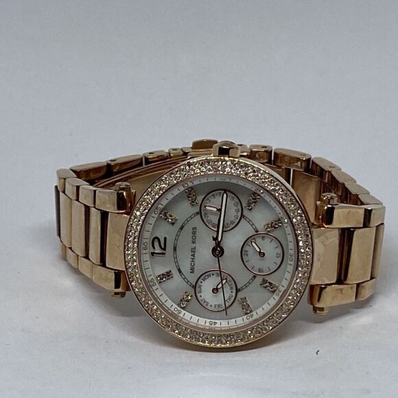 Michael Kors MK5616 Women's Gold Stainless Steel Analog Dial Quartz Watch WO648 - Picture 7 of 12